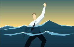 executivo-afundando-divida-perigo-mar-socorro-onda